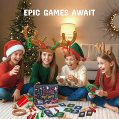 Gutter Games 12 Games of Christmas – Family Game Night Pack for All Ages | Hilarious Holiday Party Games
