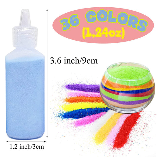 Guuozzli uniform fine-colored sand flows smoothly for detailed sand art.