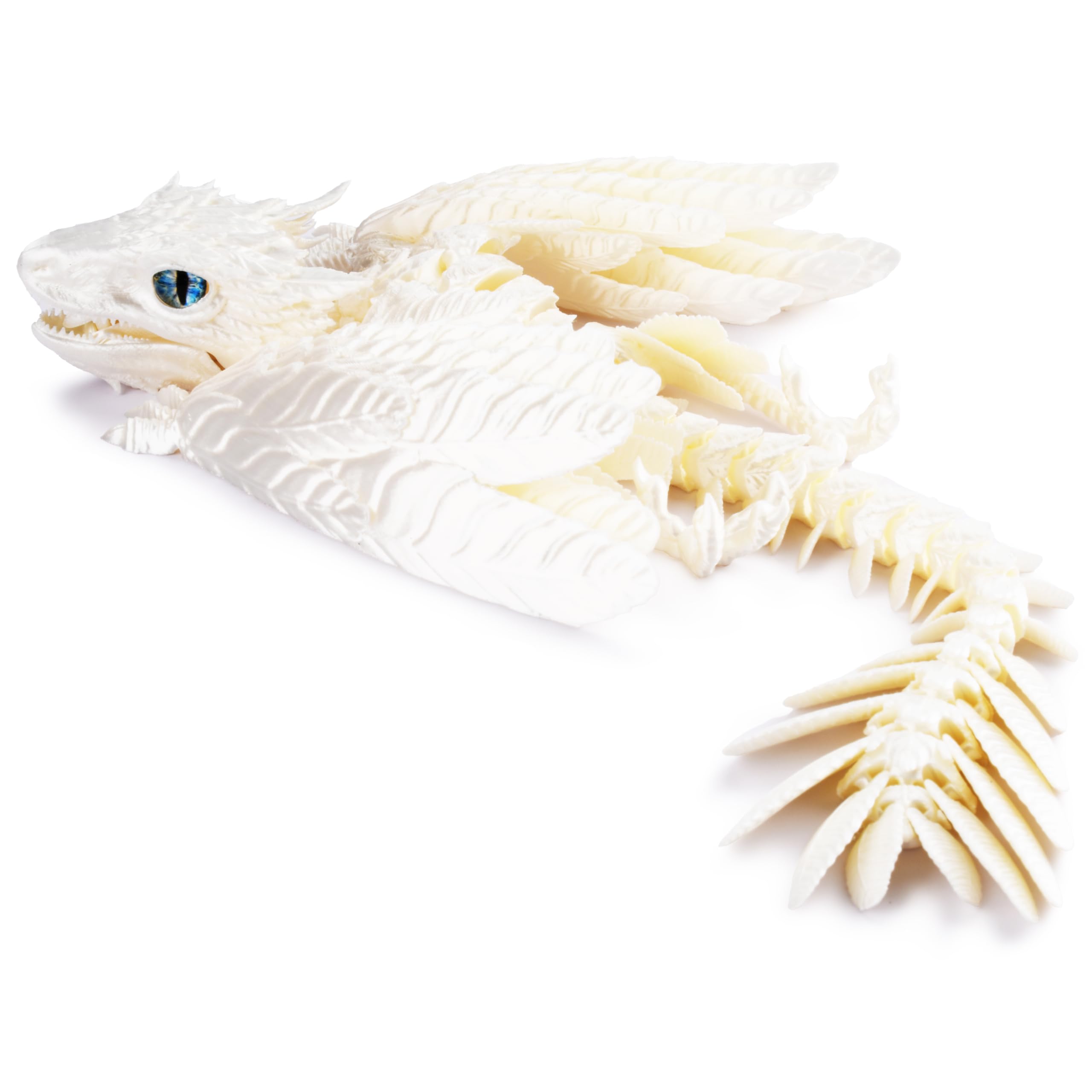 Guwewu Feathered Wyvern Dragon detail shows intricate handcrafted 3D printing artistry for display