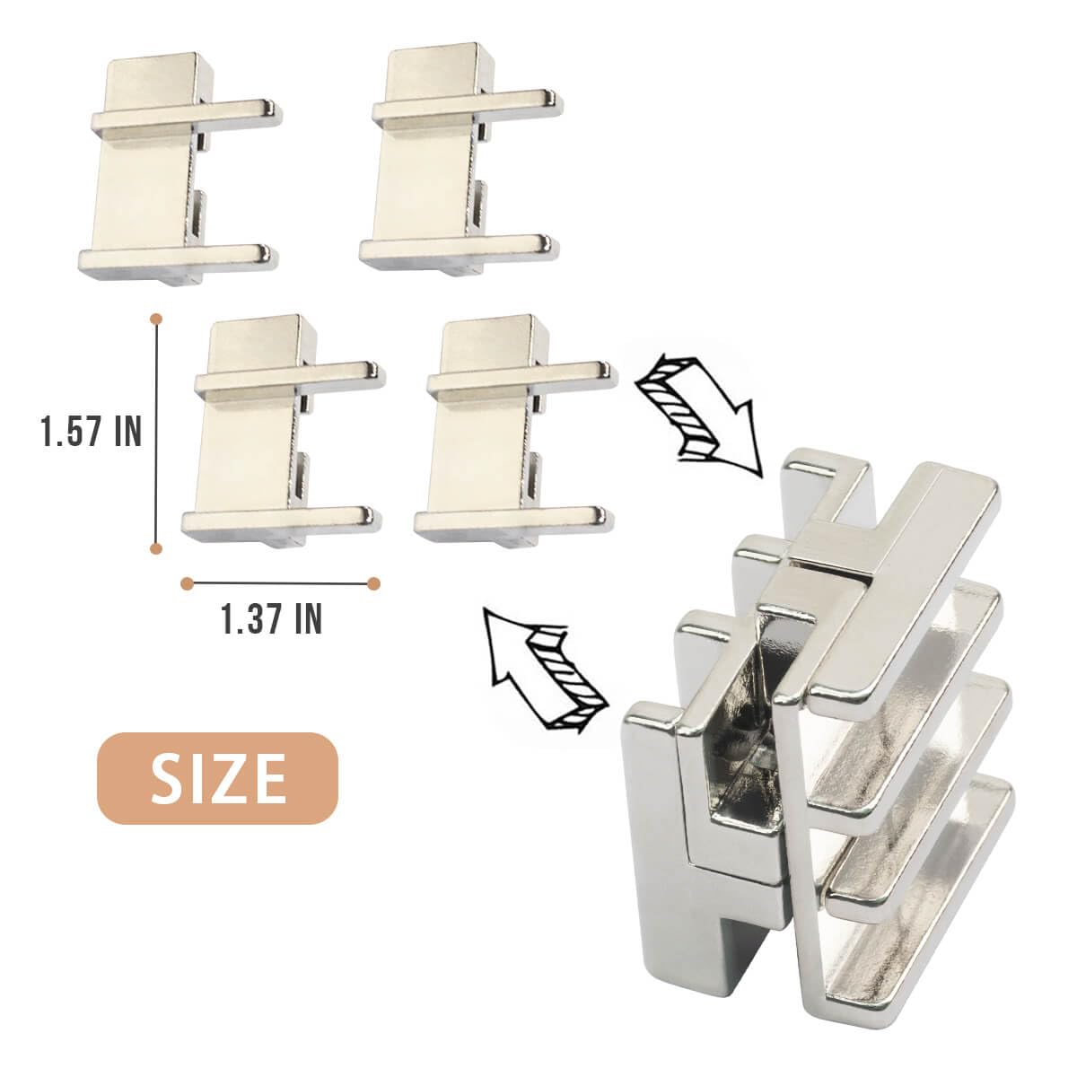 GVKES smooth-edged metal brain teasers promote safe, satisfying manipulation