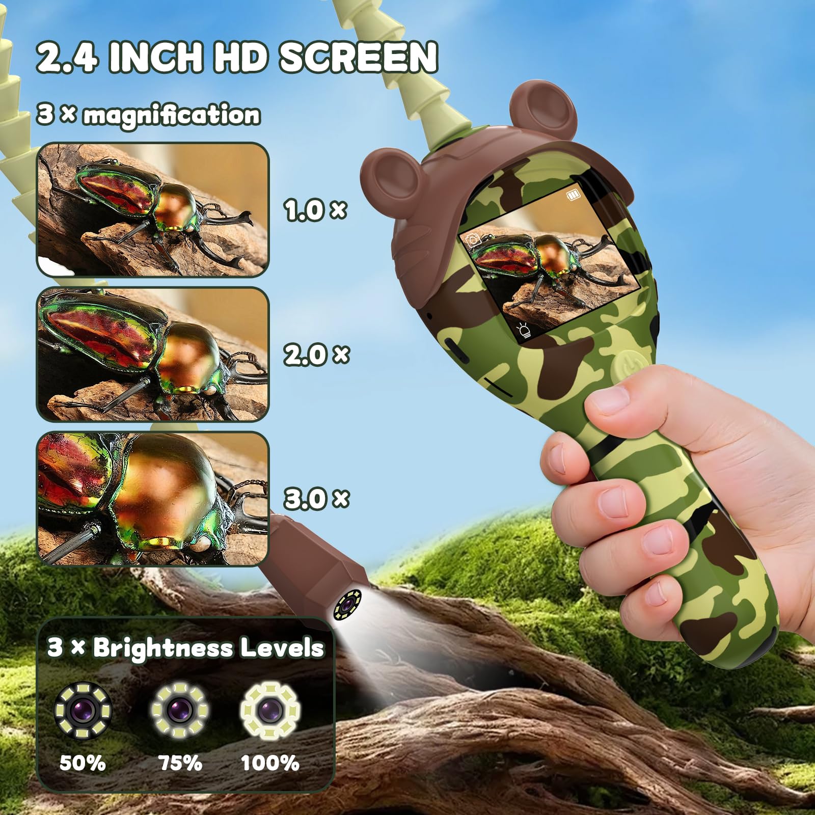 GWYUI kid-friendly borescope designed for education and outdoor discovery.
