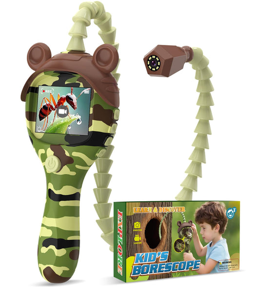 GWYUI borescope toy with LED light for clear close-up viewing and learning.