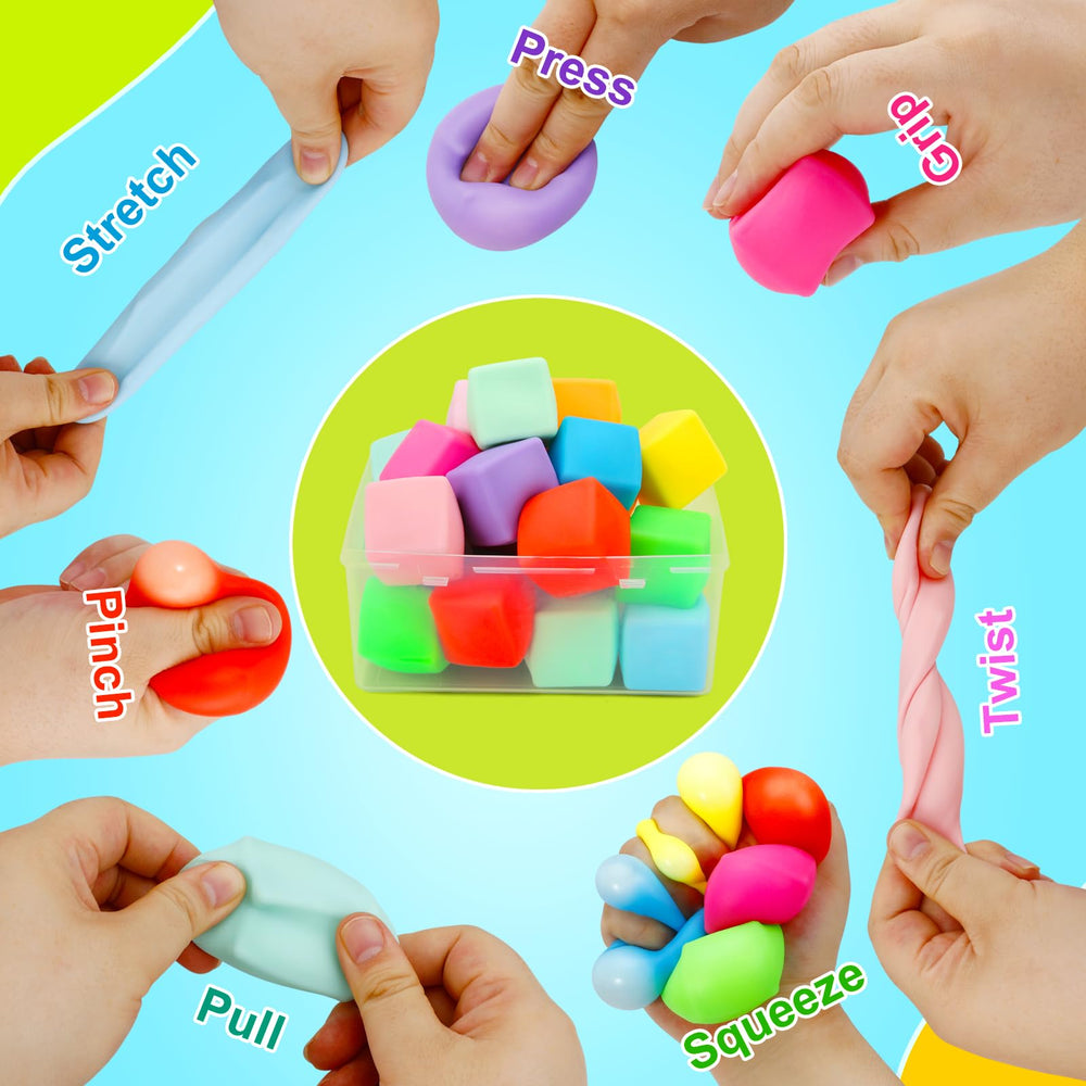 GWAHSA stress cube in hand for tactile stimulation and calm moments