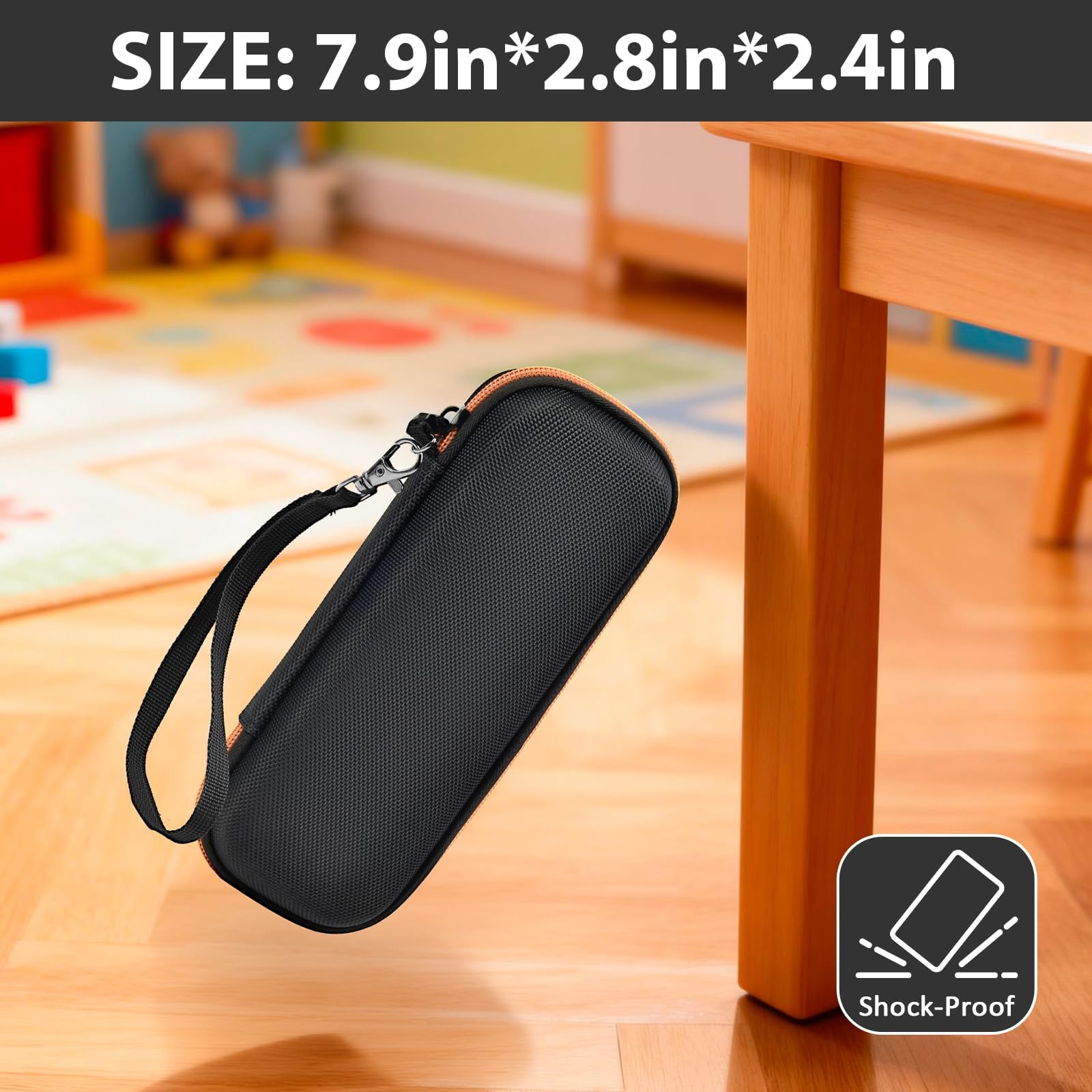 GWCASE green body with orange zipper adds distinctive style