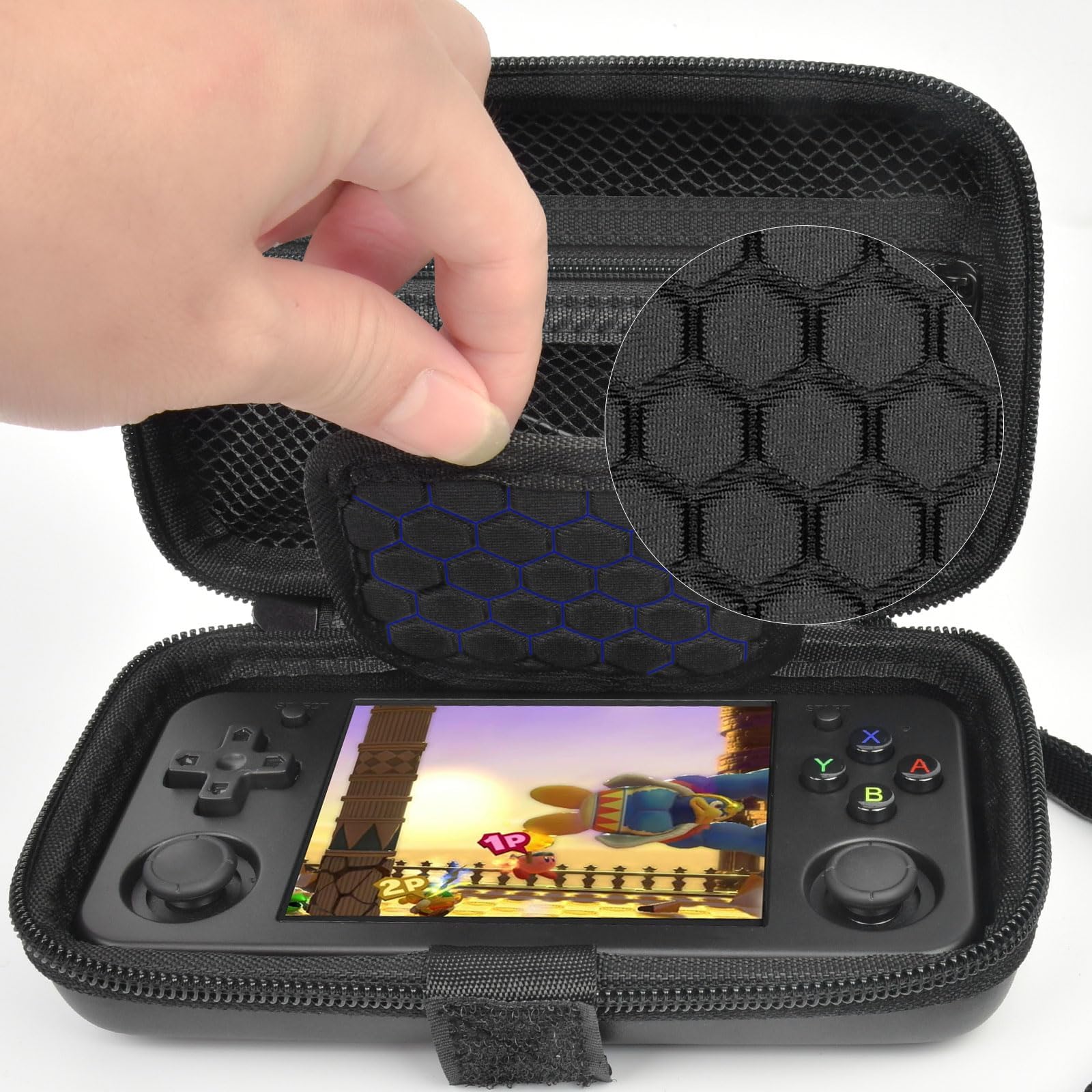 GWCASE RG35XX H case foam shock absorption protects screen and components.