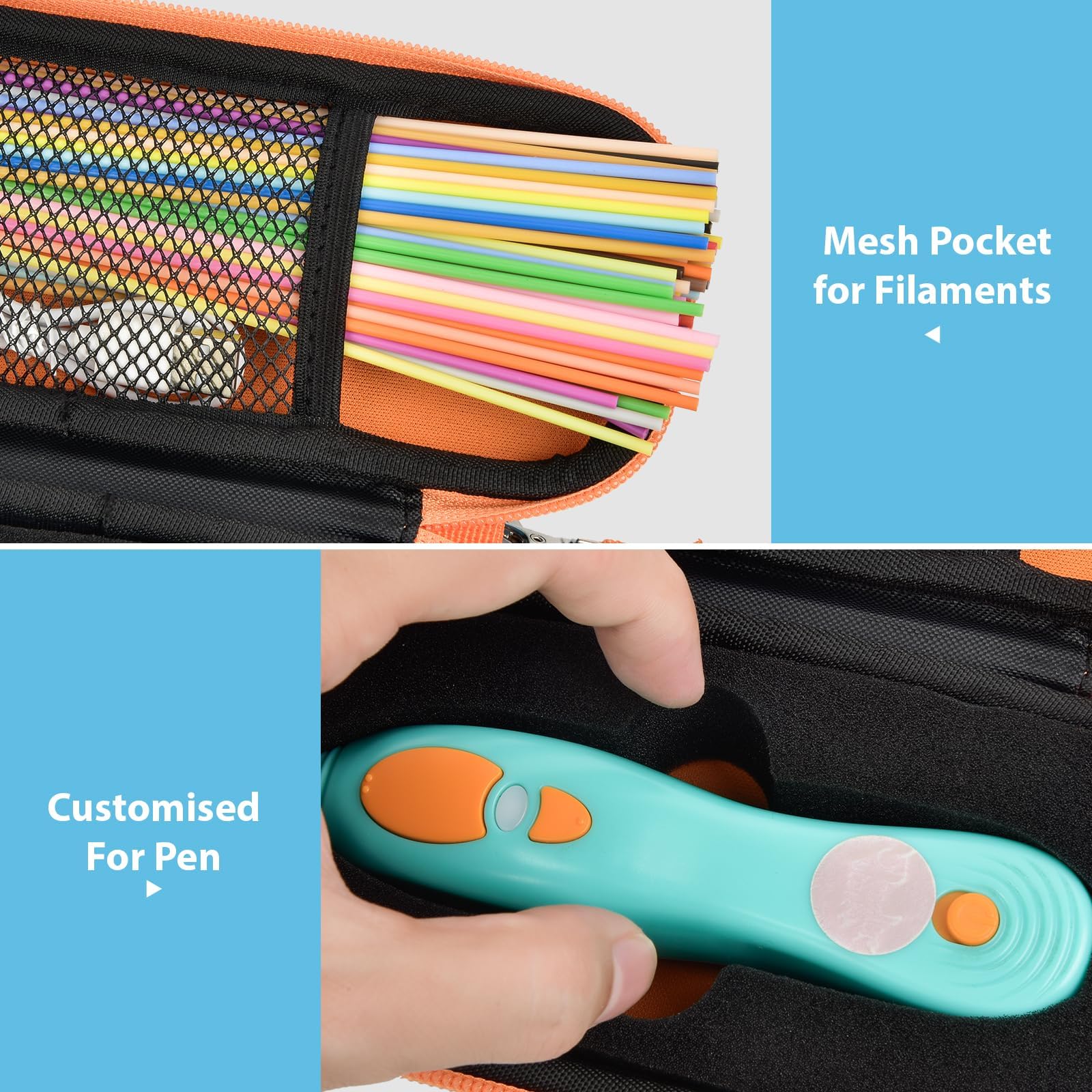 GWCASE safety elastic strap inside holds the pen securely in place.