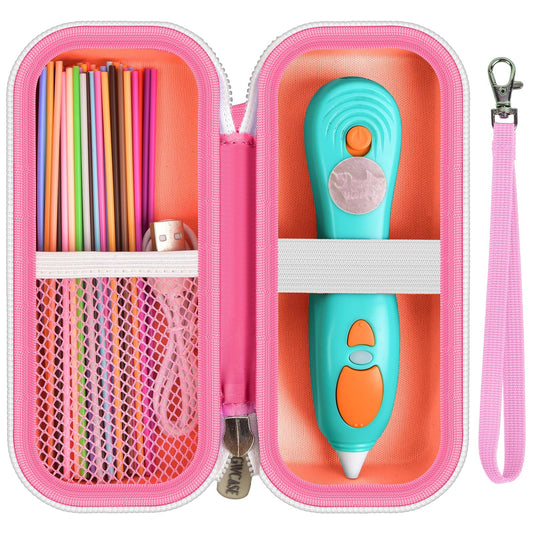 GWCASE Start+ Essentials pink case with pen, ready for travel and protection.