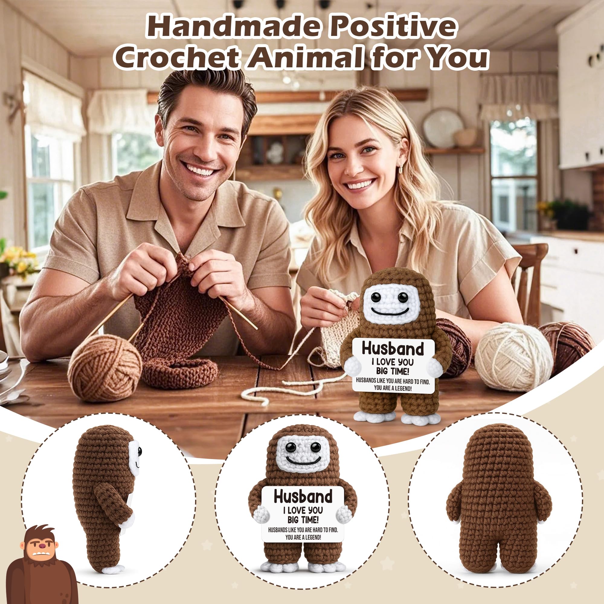 GwhyGifts Valentine BigFoot crochet expresses affection with a humorous twist.