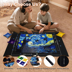 GWLKKE inflation system keeps puzzles secure while rolling; ideal for travel.