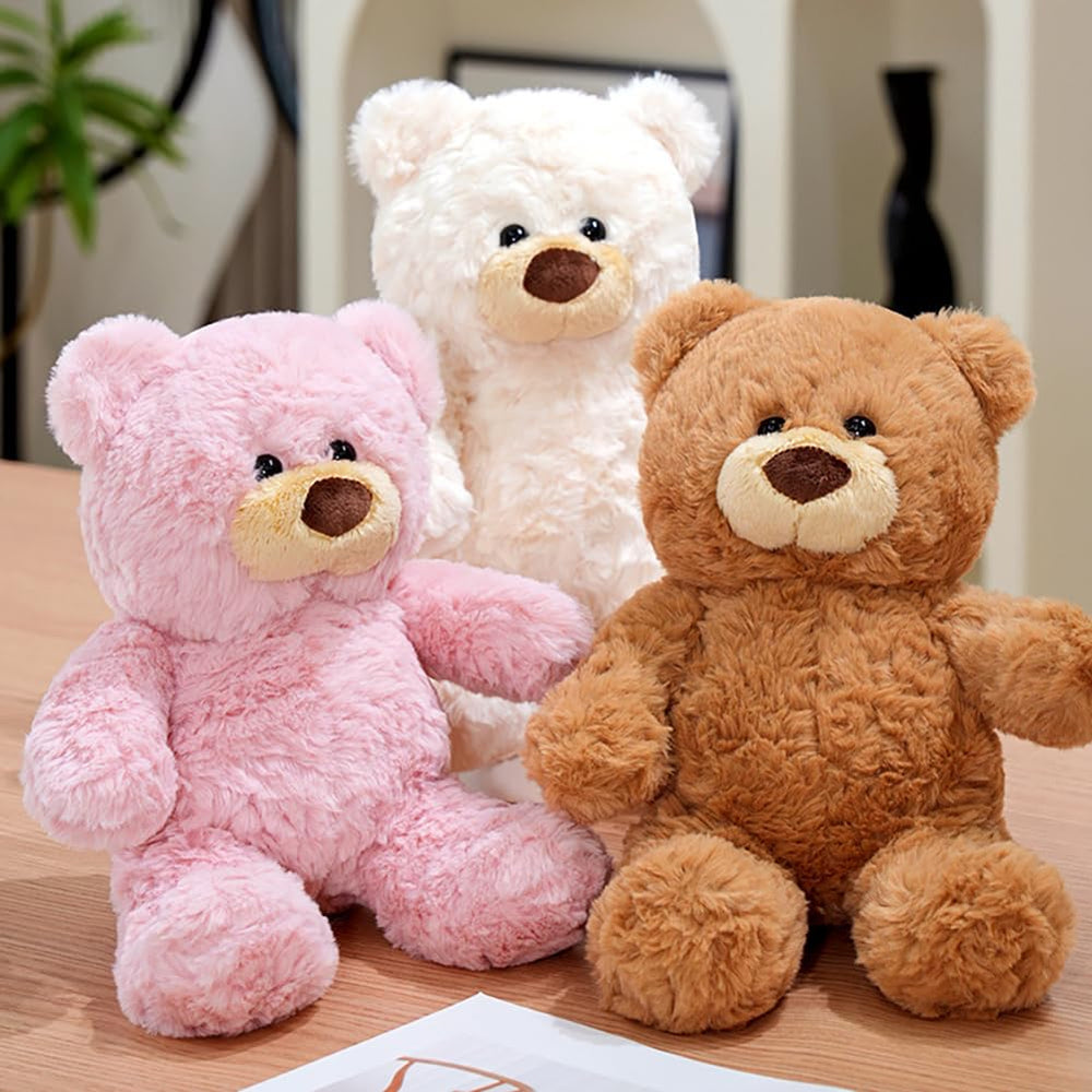 Gwxqybfe brown teddy bear decor accent in a cozy bedroom.