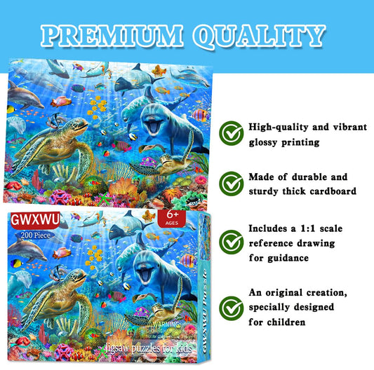 GWXWU Ocean animals detailed illustrations enhance cognitive play and imagination.