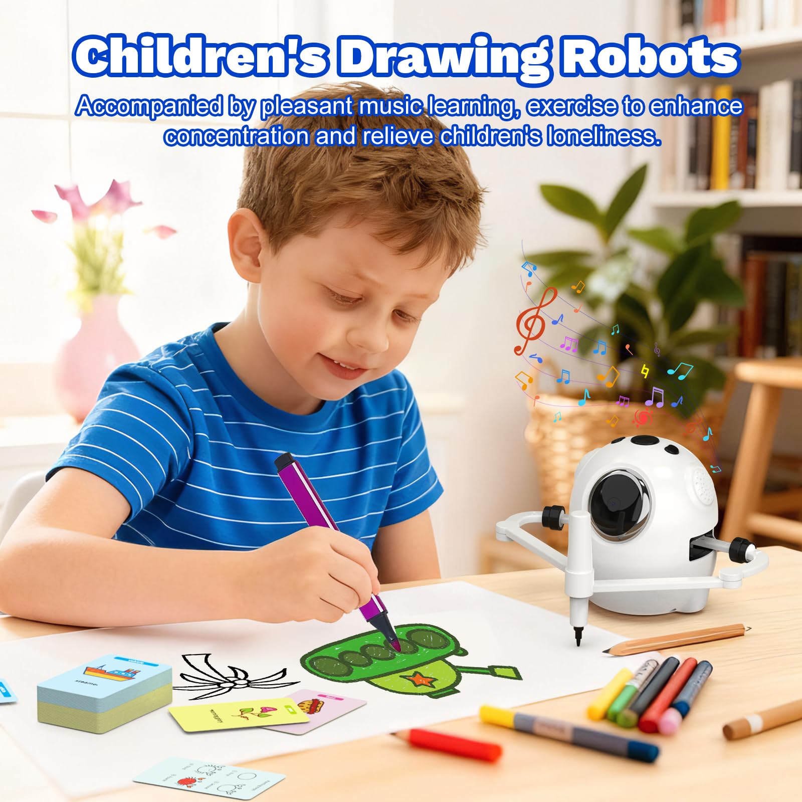 GWYUI drawing-robot-box-content includes robot, cards, markers, board, and cable