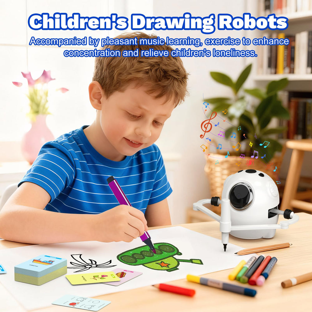 GWYUI drawing-robot-box-content includes robot, cards, markers, board, and cable