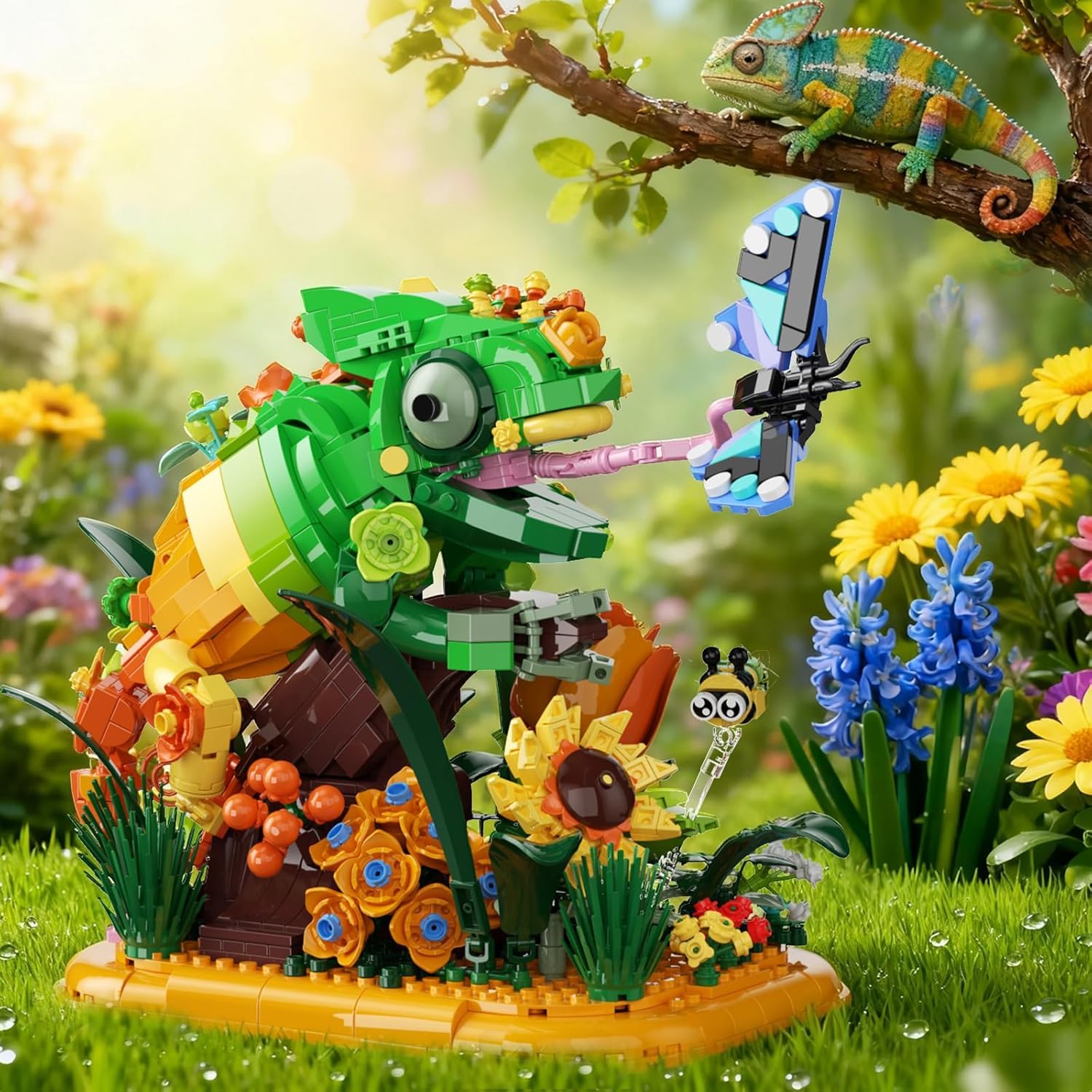 GXJTYYBS cute bee detail enhancing the miniature garden scene