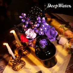 GXJTYYBS lifelike purple botanical details enhance centerpiece realism.