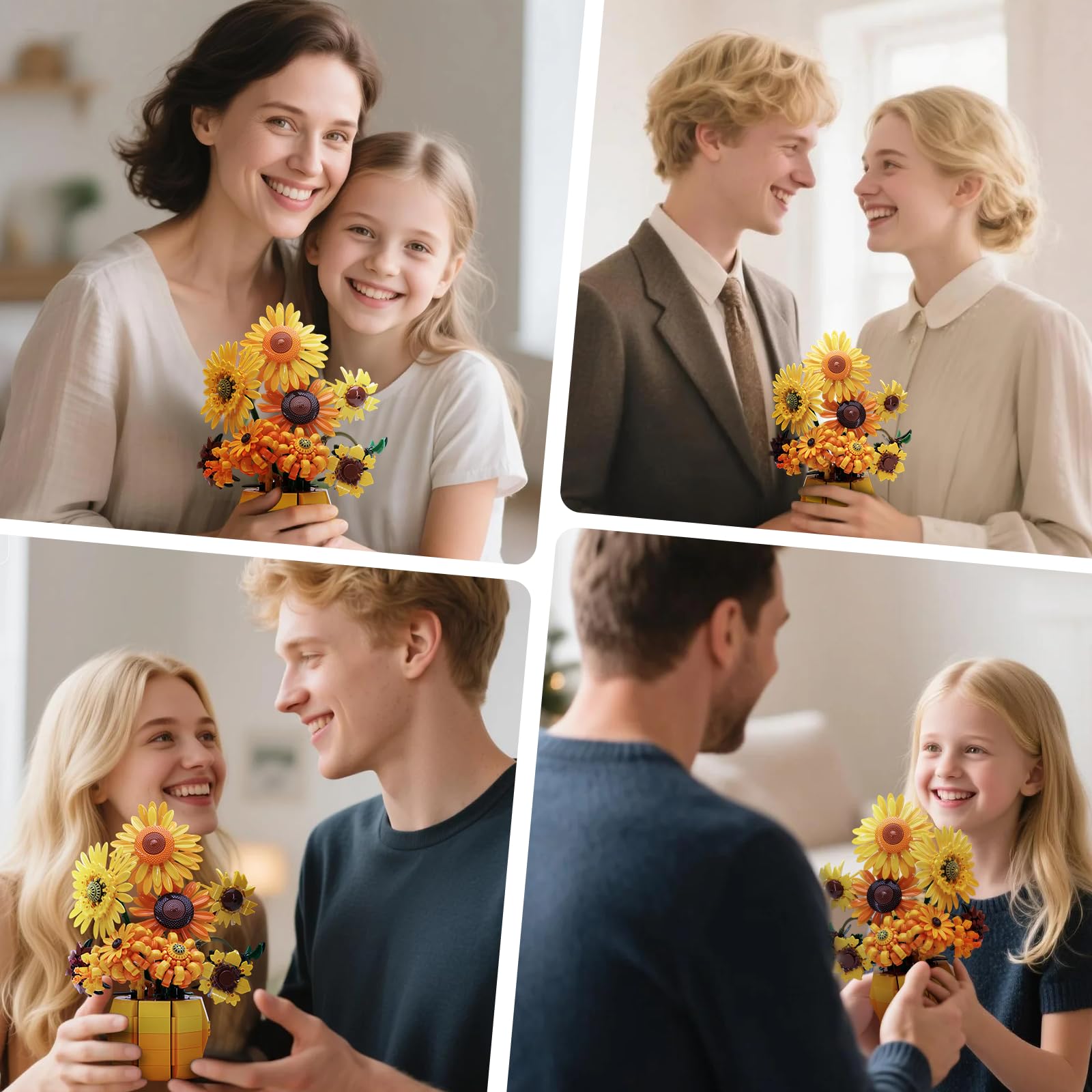 GXJTYYBS Sunflowers Building Bouquet as a stylish home or office centerpiece.