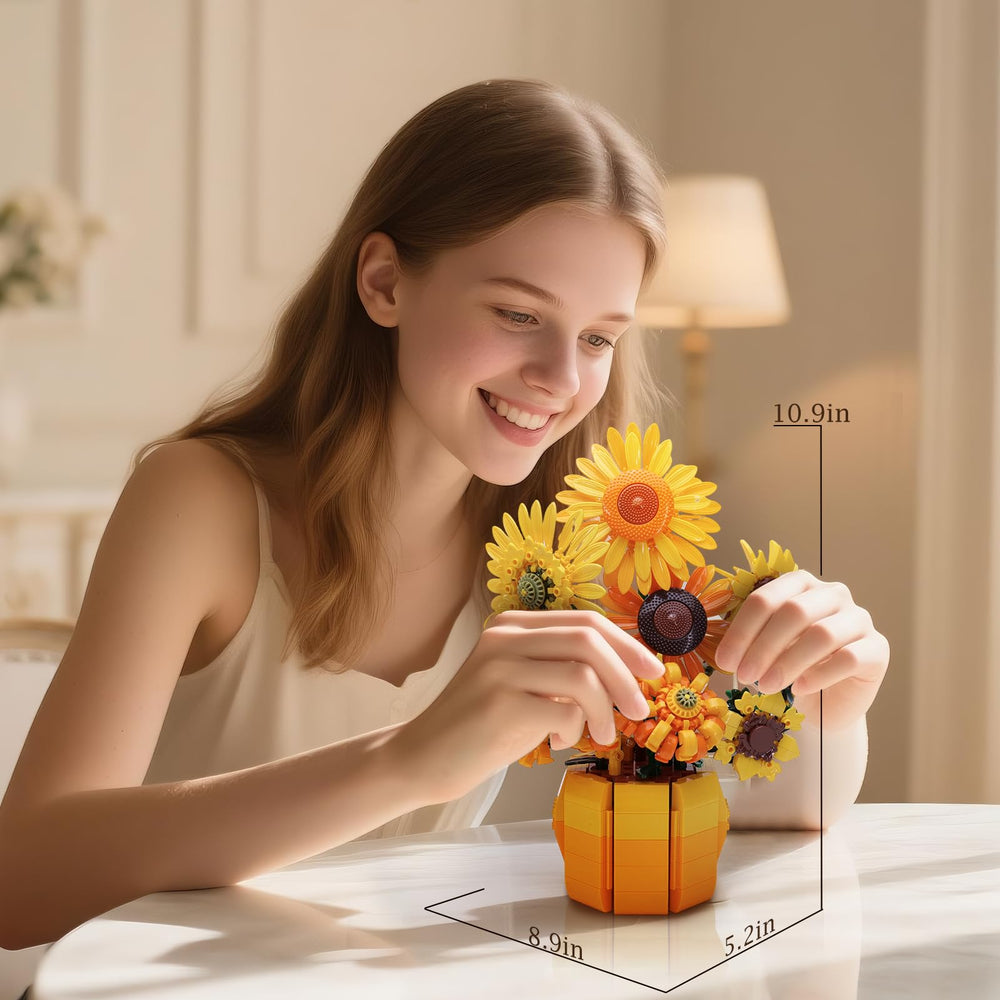 GXJTYYBS Sunflowers Building Bouquet museum-grade detail in a compact model.