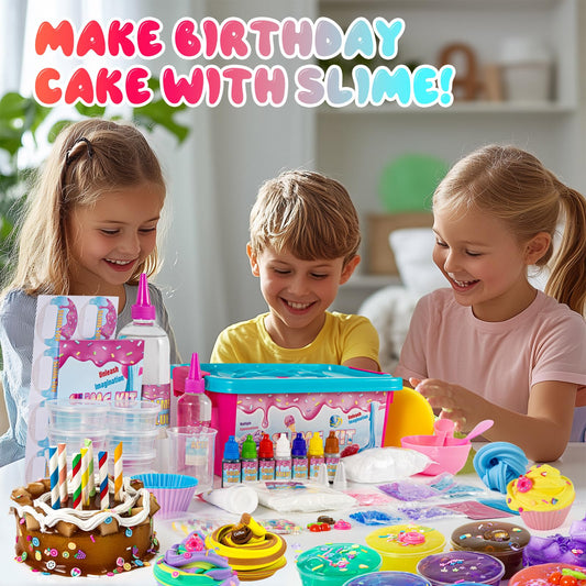 GXYSLM Jumbo Slime Kit includes measuring cups and tools for precise mixing