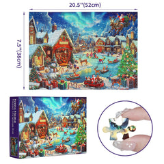 Gyadiex Christmas puzzle: ice skating scene, great for solo relaxation