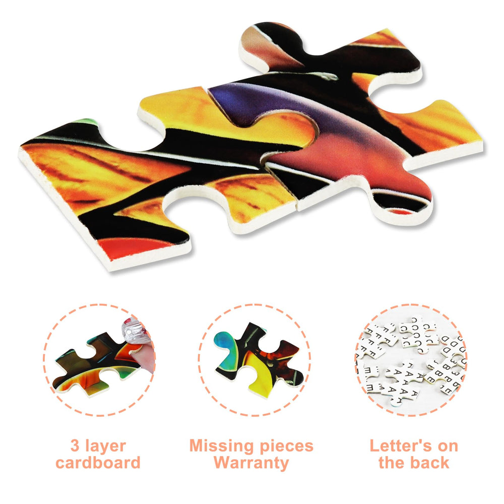 Gyadiex Tree of Life 500-piece puzzle with vibrant mosaic colors.