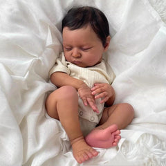GYCV lifelike black reborn doll body with weighted cloth for cuddly, huggable touch.