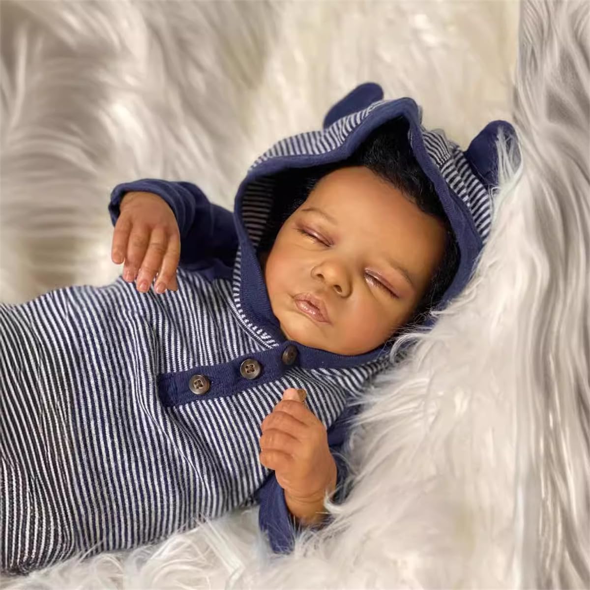GYCV realistic reborn baby doll boy with head-to-toe vinyl skin for snuggly play