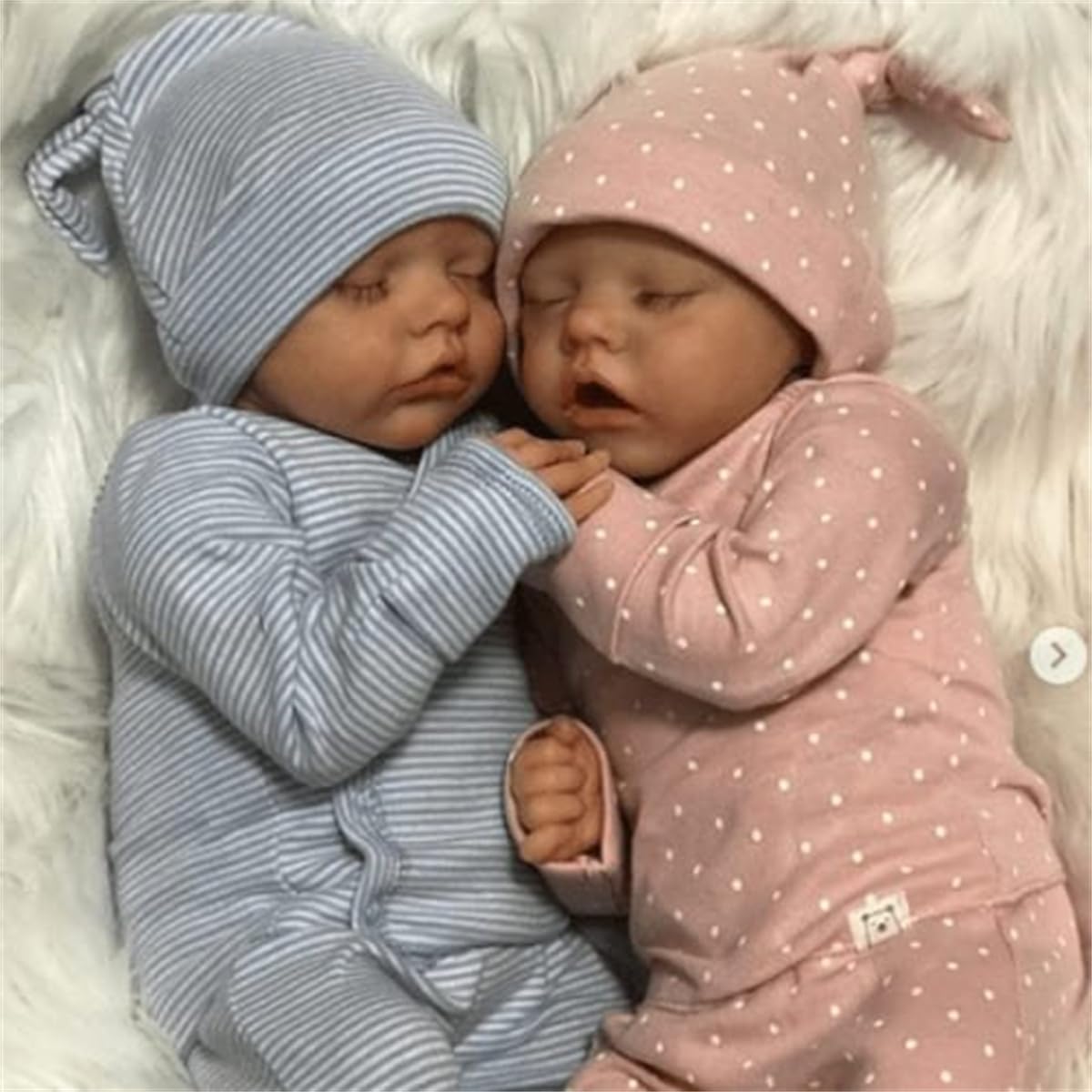 GYCV twins 18-inch newborn dolls front view for imaginative play and hugs