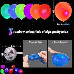 GYIPFIPA UV neon balloons glow under black light ideal for glow parties