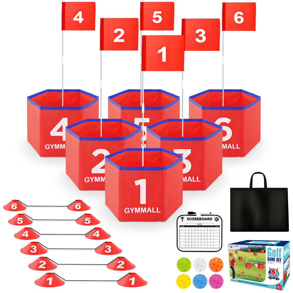 GYMMALL Golf Bucket Yard Game setup for quick backyard play and easy transport