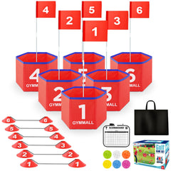 GYMMALL Golf Bucket Yard Game setup for quick backyard play and easy transport