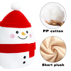 GYNAKJ Snowman Plush features carrot nose and rosy cheeks