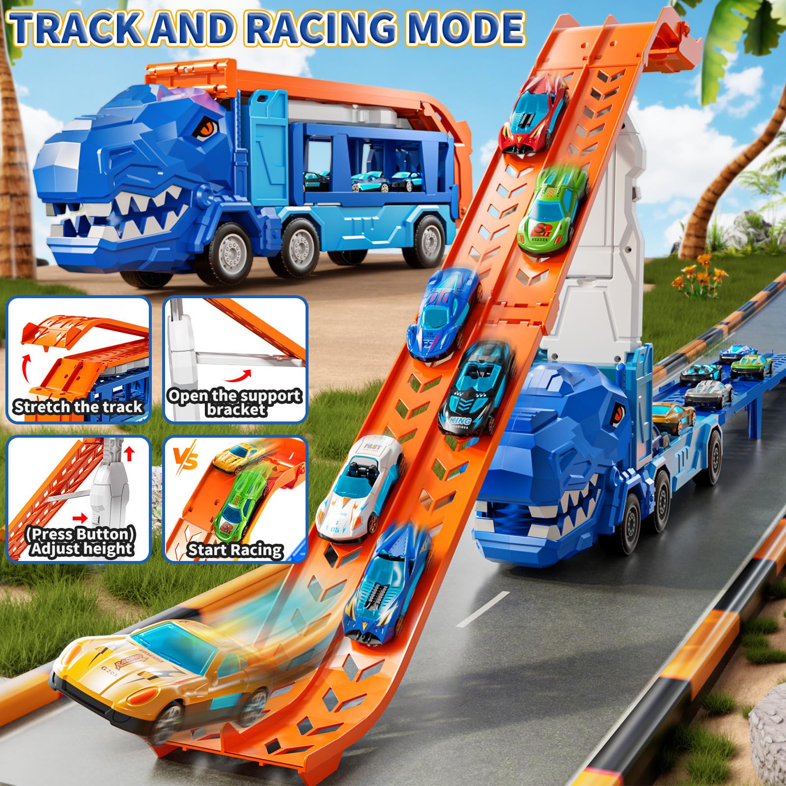 GYYCKTD car ramps help kids launch and race smoothly.
