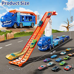 GYYCKTD dinosaur chasing race track adds imaginative play scenarios.