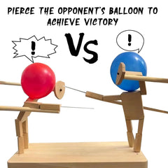 gzrnje Balloon Bamboo Man Battle during duel with wooden fighters