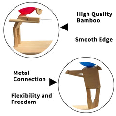 gzrnje Balloon Bamboo Man Battle shows solid wood construction