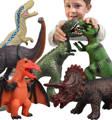 Gzsbaby 6-piece T-Rex jumbo dinosaur toy for imaginative play and classroom display.