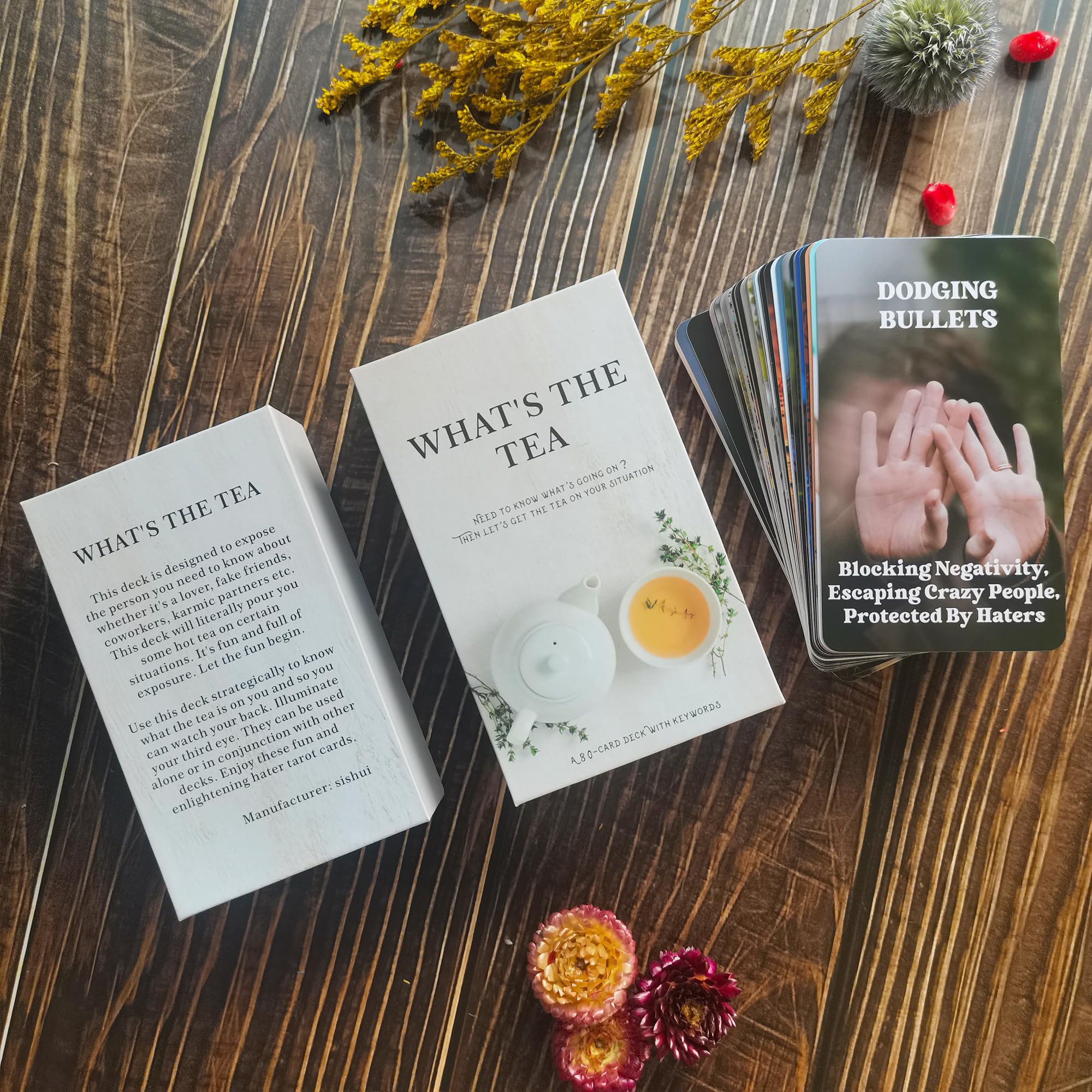GZXINKE What's The Tea? cards in a box for social readings.