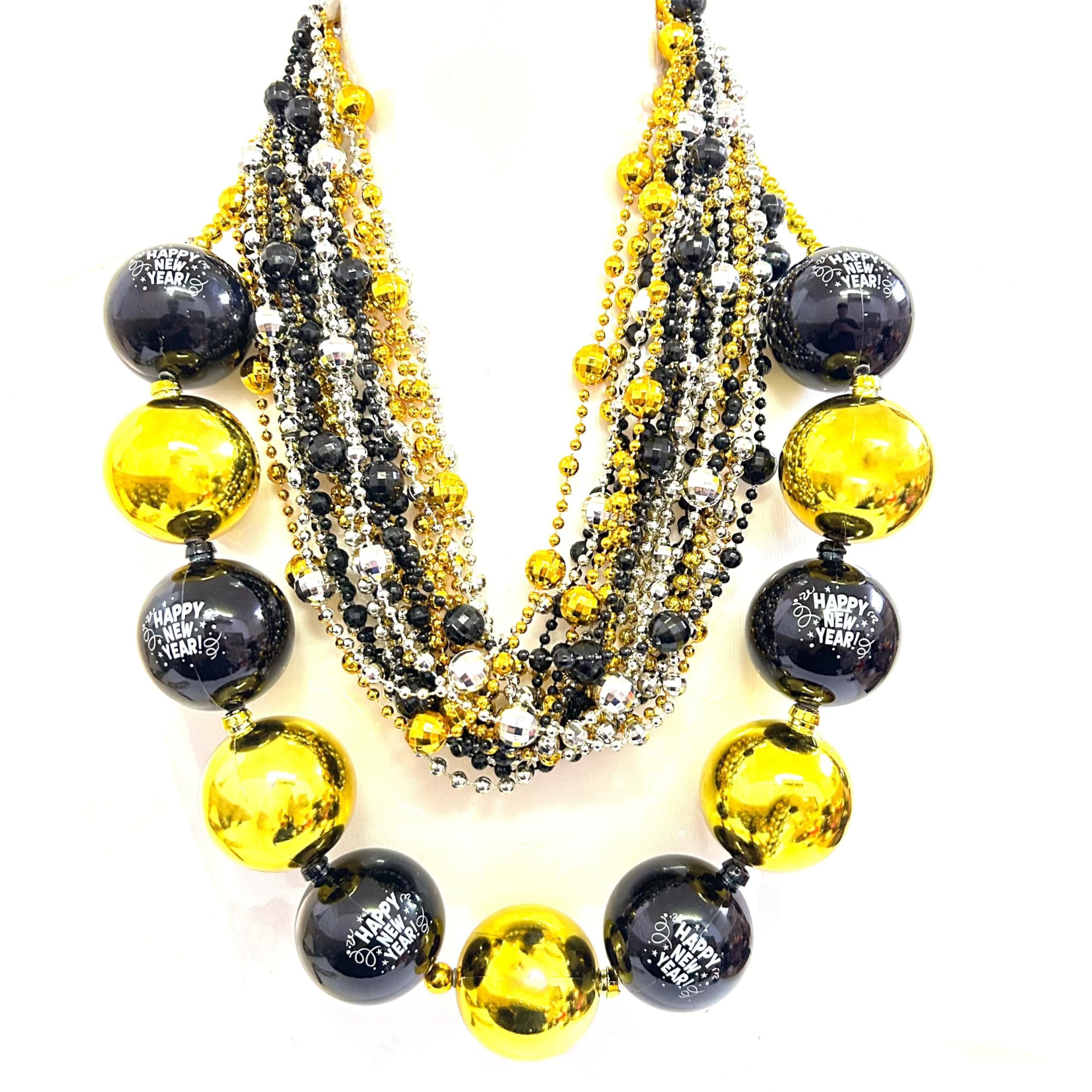 GZYSSL Happy New Year jumbo bead necklace for festive selfies and party decor.