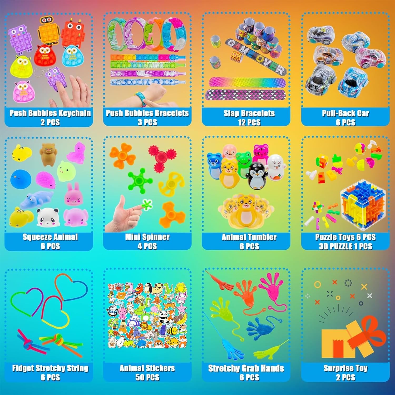 H-Partner squeeze animals soft, squishy toys for sensory play