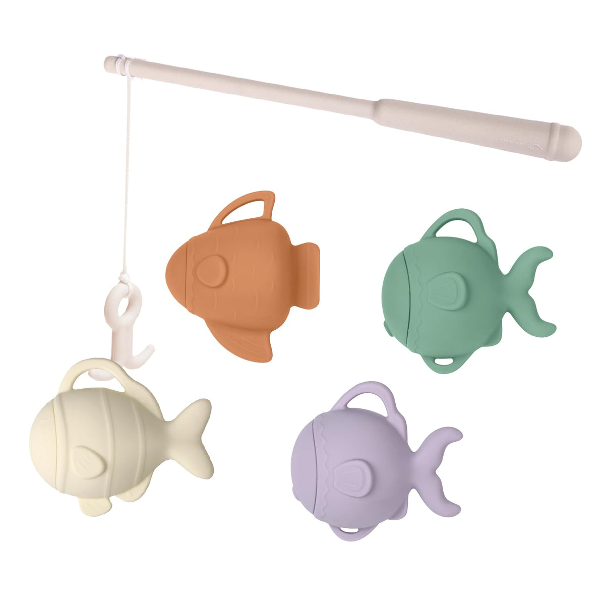 haakaa fishing toy with hook-and-catch action for engaging bath-time motor skills