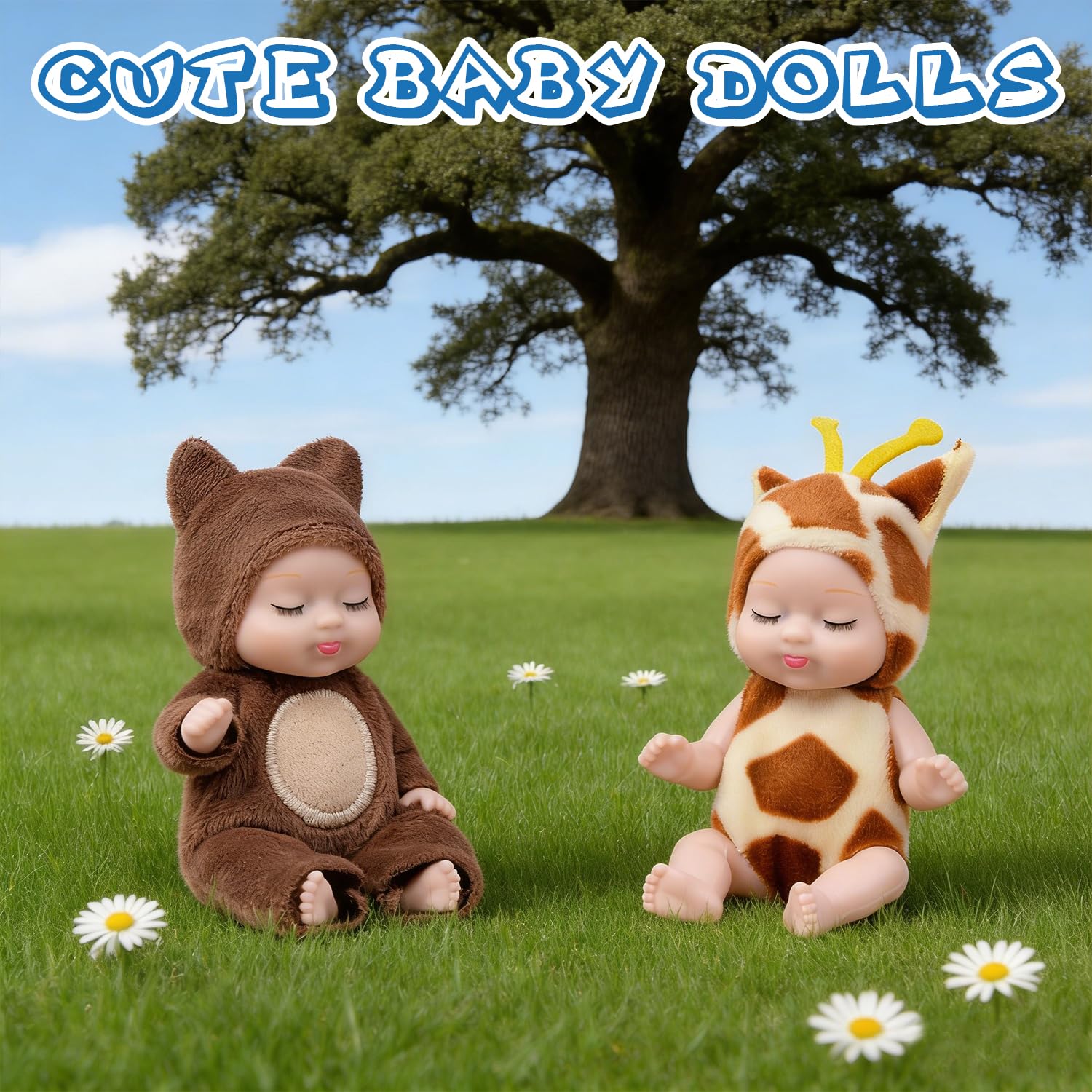 Haawooky bear costume mini dolls encourage comforting role play and storytelling.