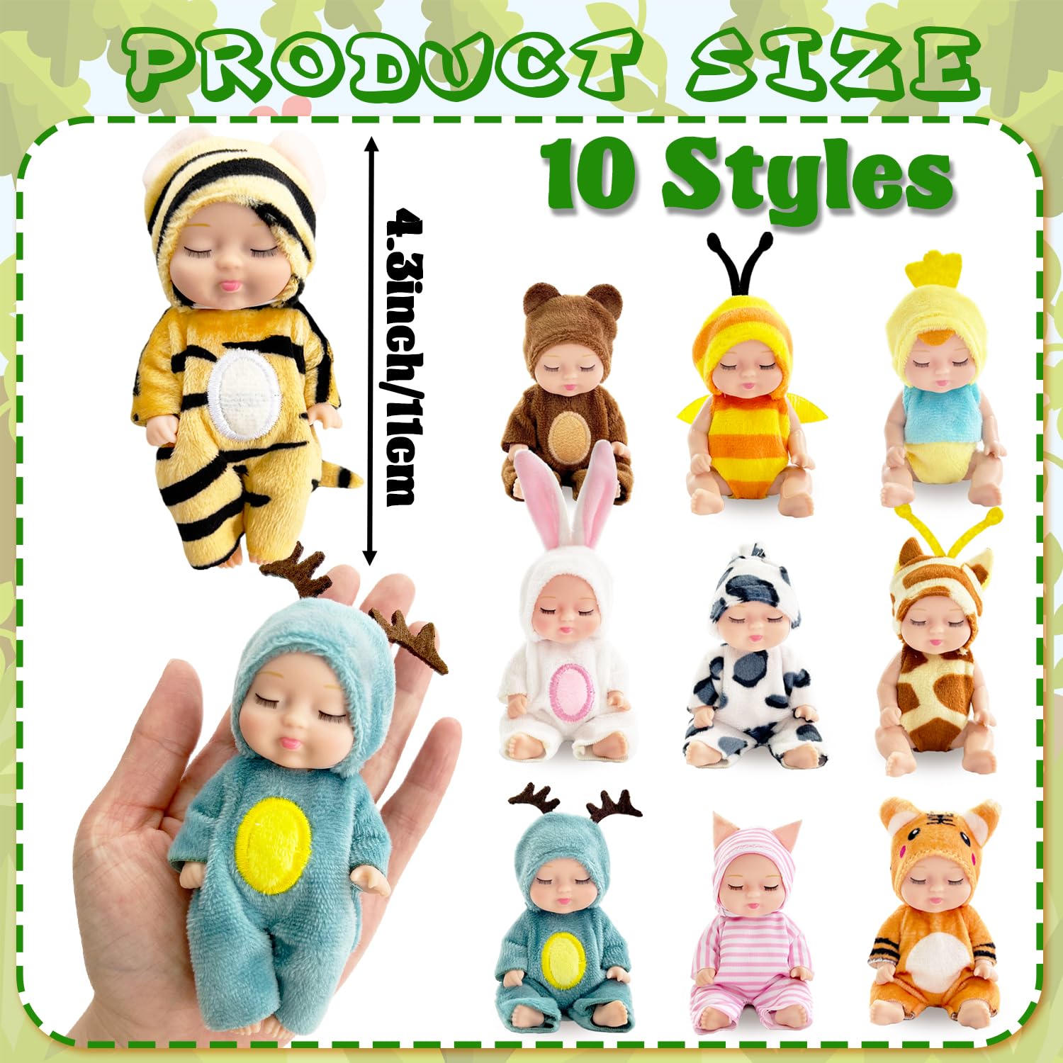 Haawooky bee costume mini dolls boost imaginative play and sensory exploration.