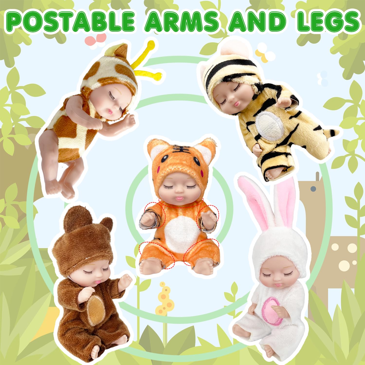 Haawooky tiger costume mini dolls activate dynamic pretend play and action scenes.