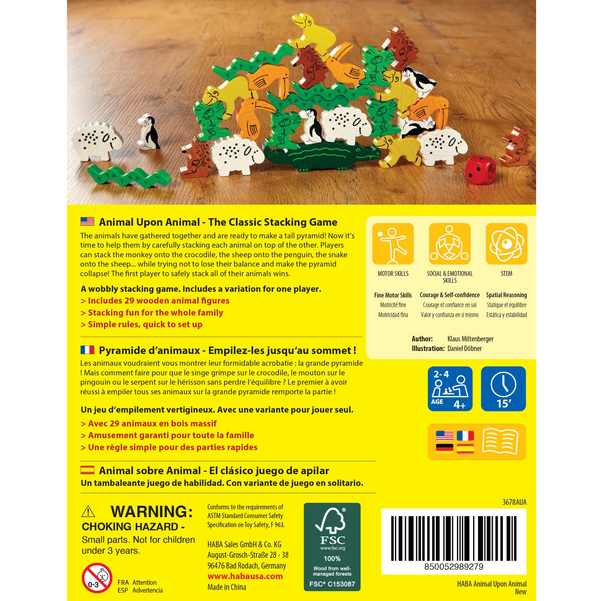 HABA Animal Upon Animal lizard stack fosters concentration and spatial awareness
