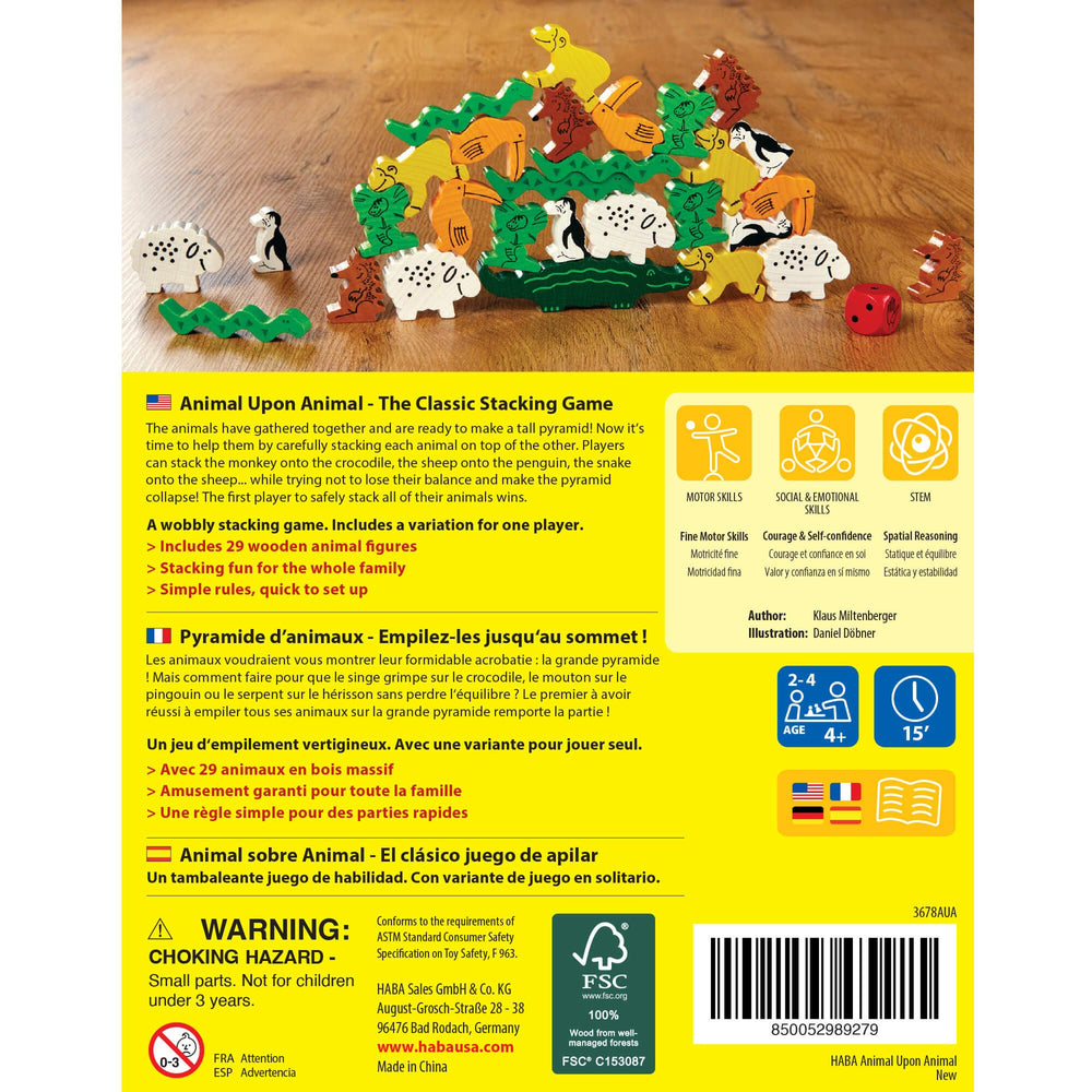 HABA Animal Upon Animal lizard stack fosters concentration and spatial awareness
