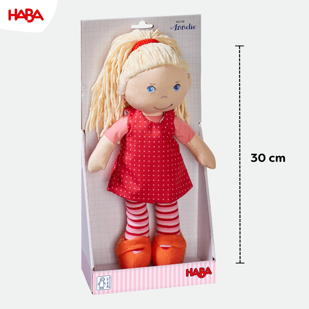 HABA Annelie doll machine washable on cold for quick cleanup