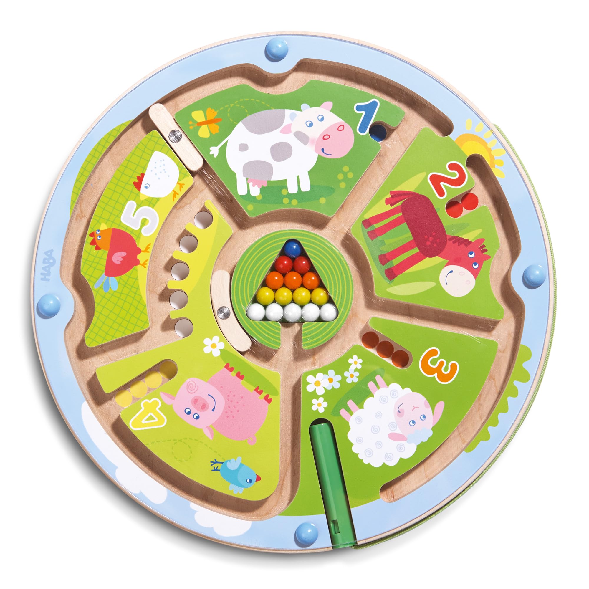 HABA Busy Board Number Maze offers magnetic color-number play to boost fine motor skills.