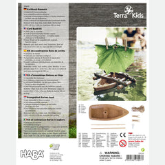HABA cork boat in outdoor adventure setup highlighting sustainable design.
