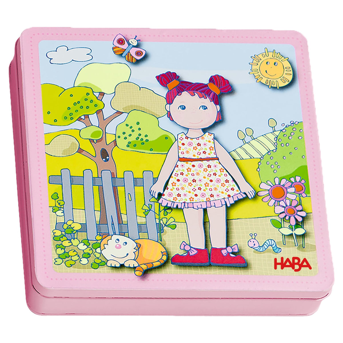 HABA dress-up doll magnetic game box with outfits for imaginative play