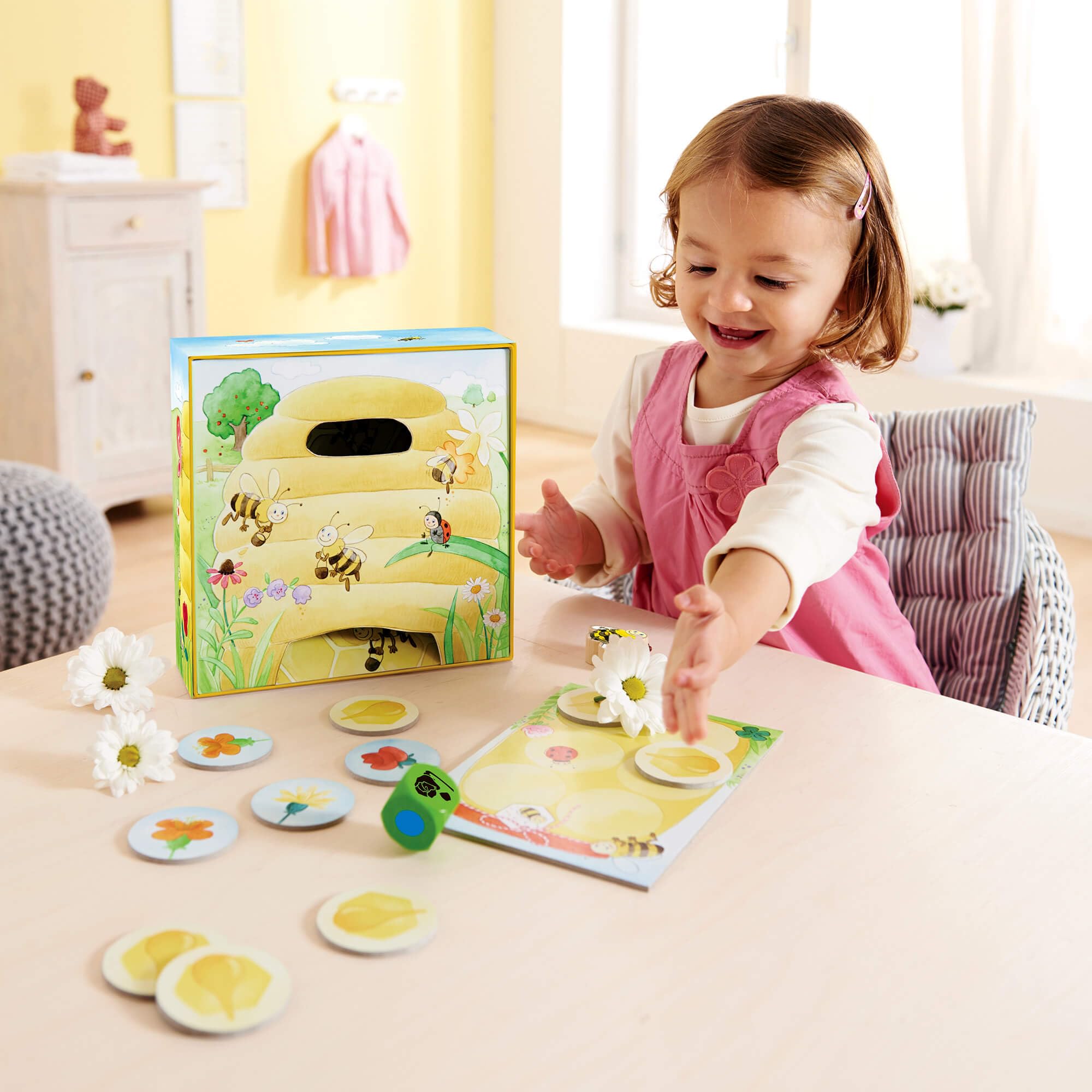 HABA Hanna Honeybee tile hive demonstrates cooperative play with shared goals